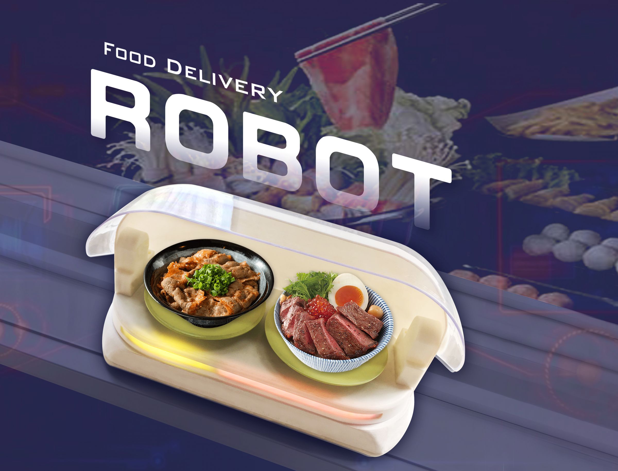 robô de entrega de comida
